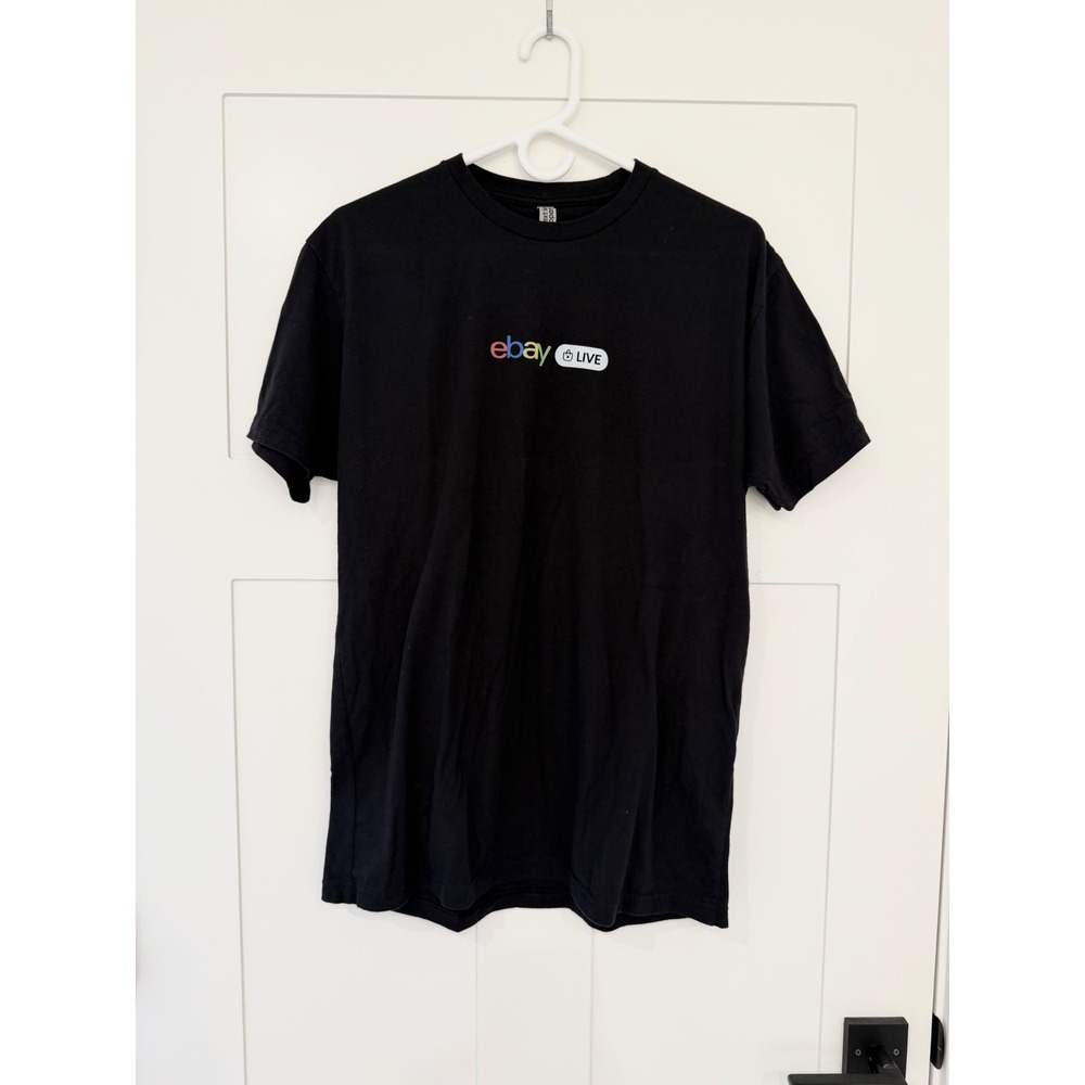 eBay Live‎ Graphic T-Shirt Mens Large Black Next Level Apparel Short Sleeve Tee